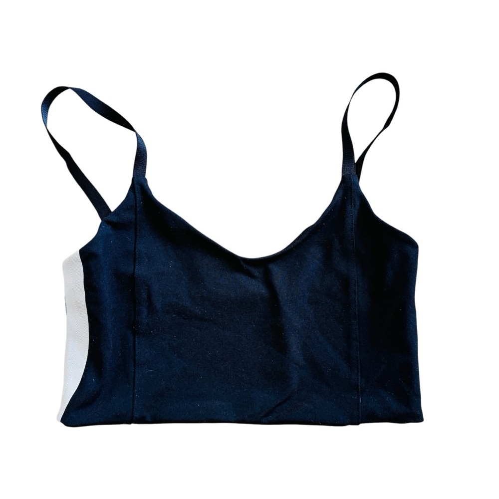 Live the Process Stylish Black with White stripes workout top